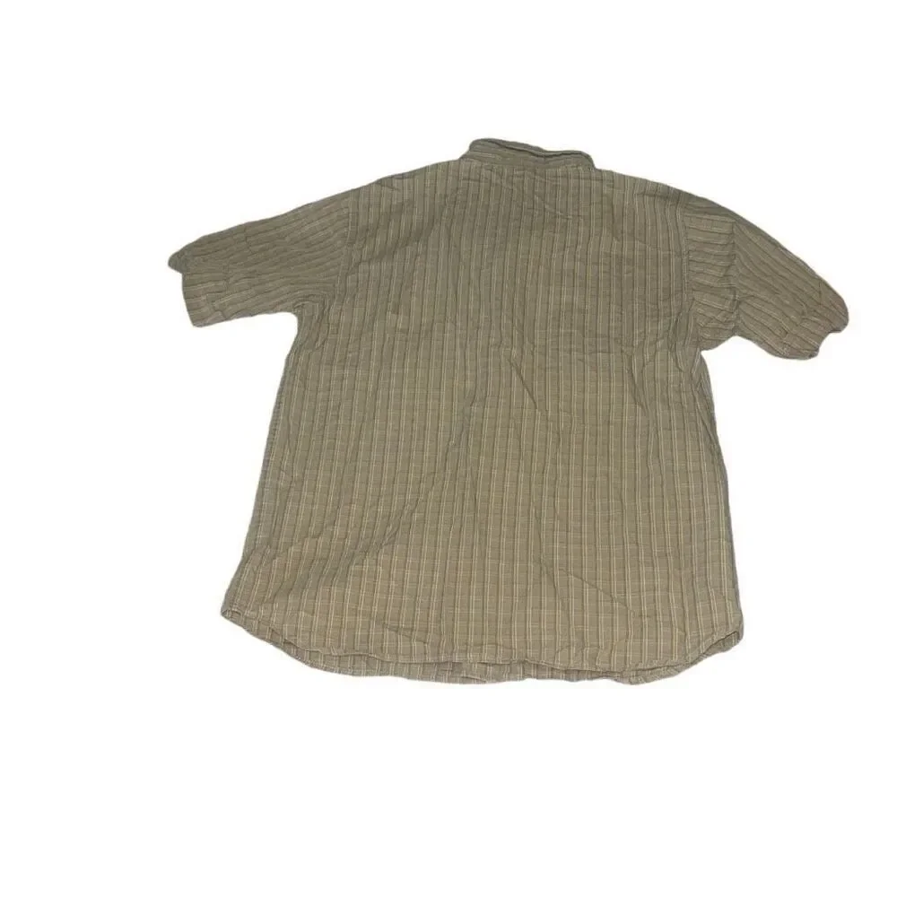 The North Face Men’s Short Sleeve Brown Button Up Shirt Outdoors size S Small